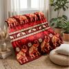 Elephant Art Collage Theme Blanket Lightweight Warm Flannel Blanket Decorative Throw Blanket for Home Decoration