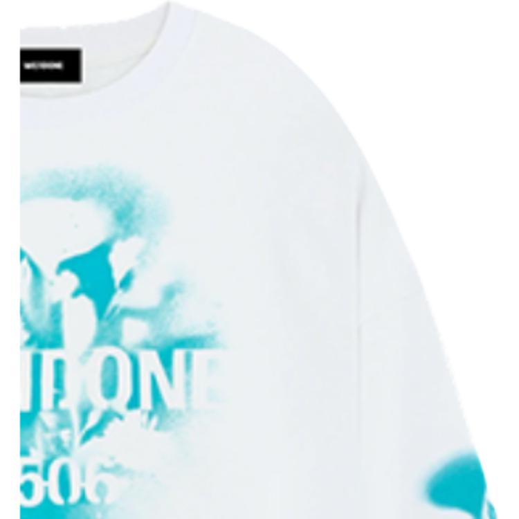 WE11DONE Ss26 Spray Logo Long Sleeve Minimalist T-Shirt Unisex Tops WD-TS1-26-784-U-WH