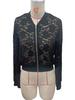 Giacca Corta Elegante da Donna in Pizzo con Zip, Cappotto