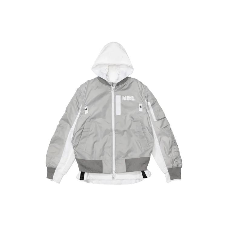 Nike Layered Bomber Jacket Grey Women'ss (Unisex) Jackets CV5686 097