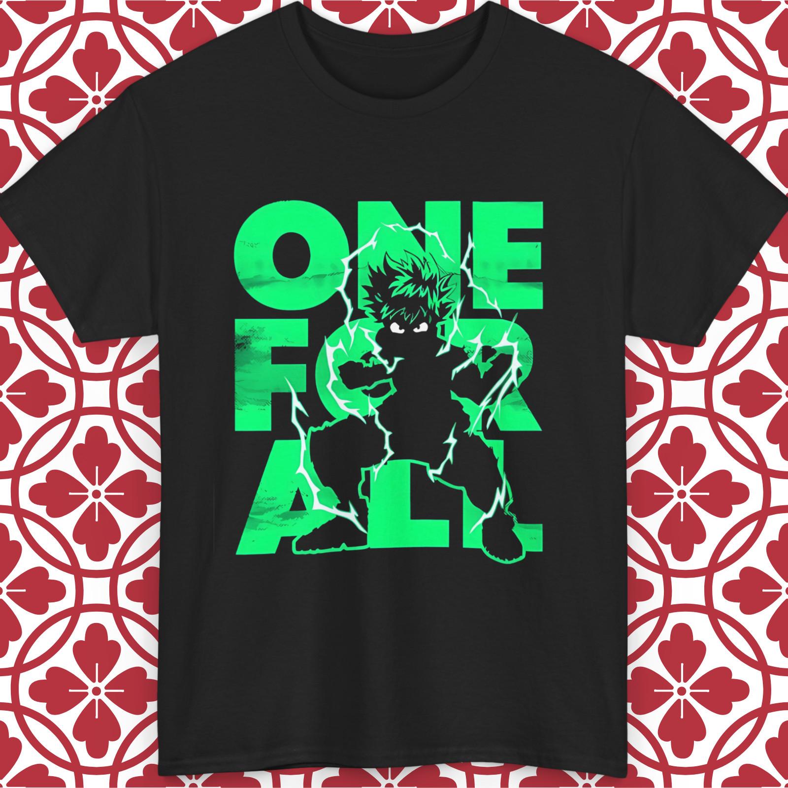 

Deku One For All T-Shirt Mens Womens Tees Top My Hero Academia Anime Graphic All Sizes Unisex S-5XL 4XL