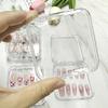 1/3 STÜCK Aufdrück-Nagel Aufbewahrung Acrylboxen mit Klebefolien Transparent Klar Nagelboxen Schmuckaufbewahrung Werkzeug&Zubehör
