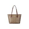 City Zip Tote Artificial Leather Handbag , Shoulder Bag Large Women's Khaki (Unisex) Shoulder Bags 58292 IME74
