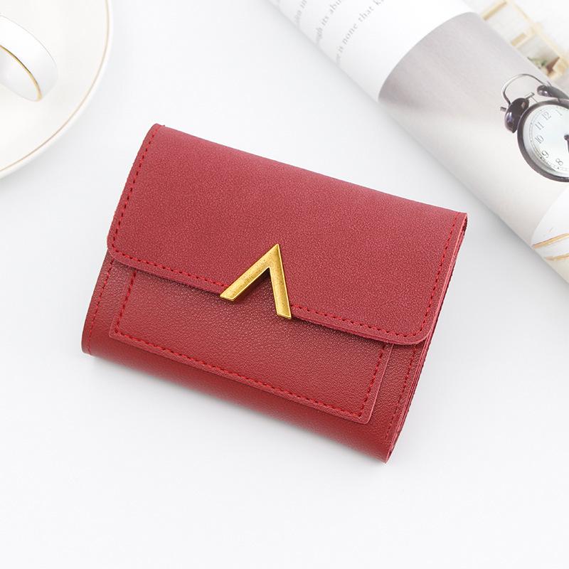 Korean Style Women's Tri-fold Wallet: Short, Multi-Card Slot Mini Card Holder