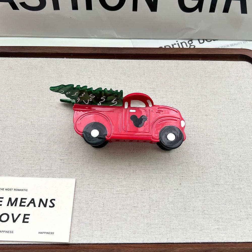 

1 шт. Новая Рождественская заколка для волос из ацетата в виде головы Микки, с бантом-бабочкой, заколка-краб для волос, мультяшная, милая, аксессуар для волос на затылке, заколка