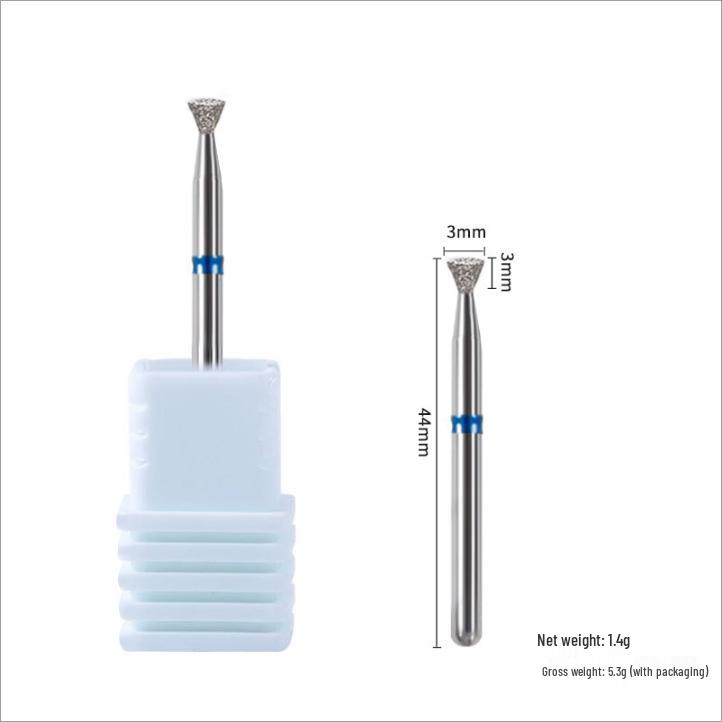 UFO Mini Nail File: Diamond Funnel Bits for Gel & Nail Edge Burr Removal