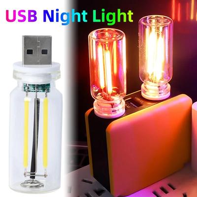 USB Touch Control LED Car Night Lights Vintage Style Auto Interior Dashboard Work Light 5V Incandescent Lamp Cars Accessories