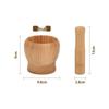 Ruhan Bamboo Mortar and Pestle Set with Peeler