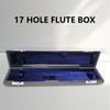 Flute Storage Case PU Leather Flute Case for 17 Holes Flute Flute Case Zippered Carry Handbag with Double Carry Handle