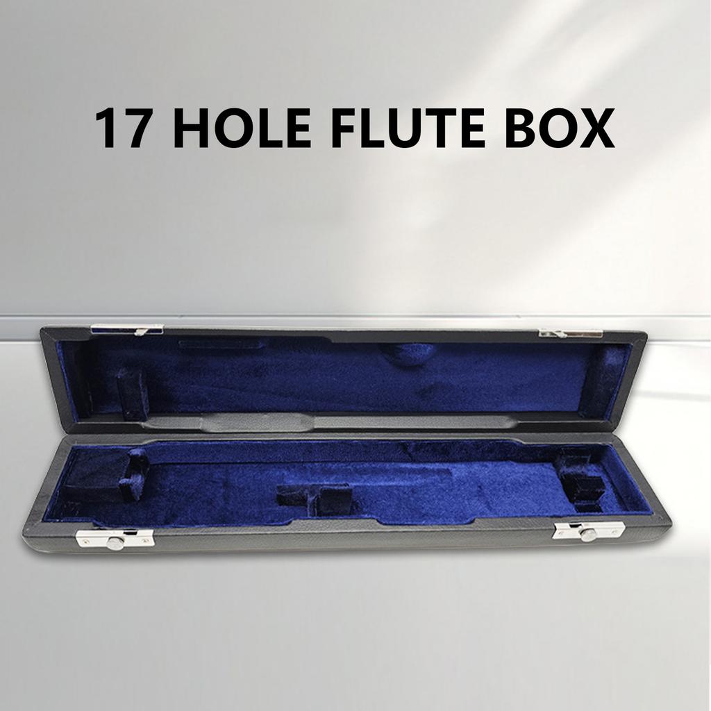 Flute Storage Case PU Leather Flute Case for 17 Holes Flute Flute Case Zippered Carry Handbag with Double Carry Handle