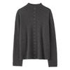 Lekasha Pure Cashmere Hand-Beaded Half-High Collar Cardigan Coat for Women