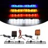 Car Led Grid Police Strobe Light With Remote Super Bright 12V Front Grille Auto Emergency Flashing Firemen Beacon Warning Lamp