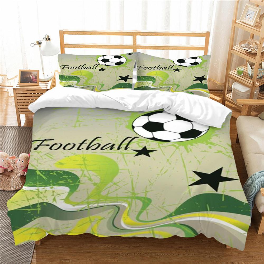 

Постельное белье, домашний текстиль, постельное белье с 3D футбольным принтом, двойной король, один размер, крутой комплект пододеяльников EU Single 135x200cm