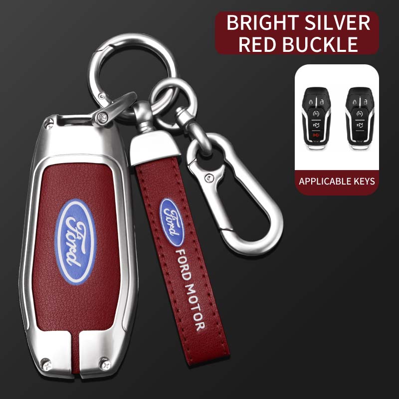 ZOZU8 Zinc Alloy Car Remote Key Case Cover For Ford Fusion Mondeo Mustang F-150 Explorer Edge 2015 2016 2017 2018 Auto Accessories