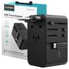 Choetech Pd5021 45W Eu/Us/Aus/Uk Travel Adapter With Built-in Usb-C Cable - Black