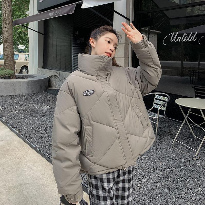 

Новые зимние женские короткие парки, куртки, повседневные, толстые, теплые, с капюшоном, узорчатое пальто, женская зимняя верхняя одежда, свободная куртка, парки XL