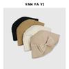 Lady Temperament Bucket Hat Women's Spring and Summer Fashion Face Covering Wide Brim Basin Hat Showing Face Small Bow Sun Protection Sun Hat