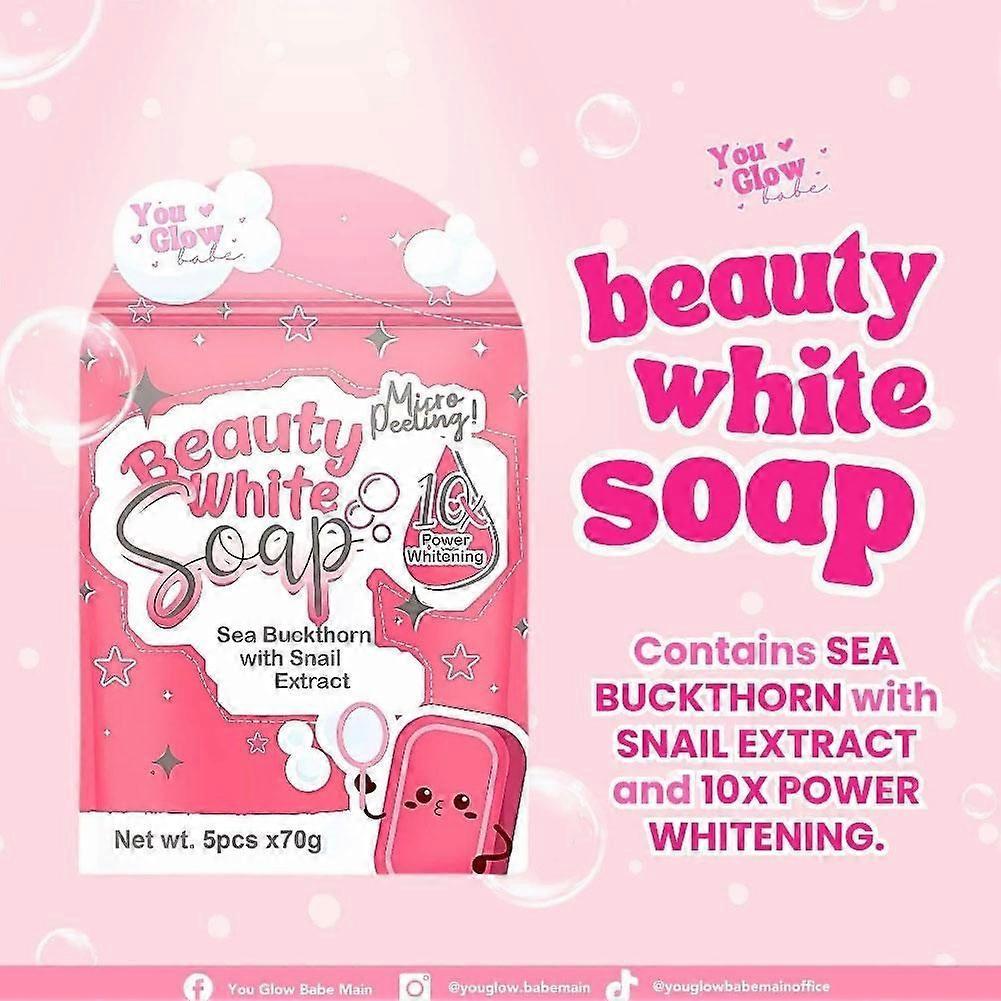 Sapone Beauty White di You Glow Babe, 5 Saponette x 70g