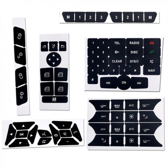 

Button Repair Decals Sticker Kit For Mercedes C E CLS SLK Class W204 W212 W218
