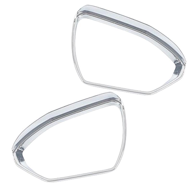 2Pcs Car Left Right Side Rearview Mirror Rain Eyebrow Cover Trim Fit For Hyundai Tucson Silver