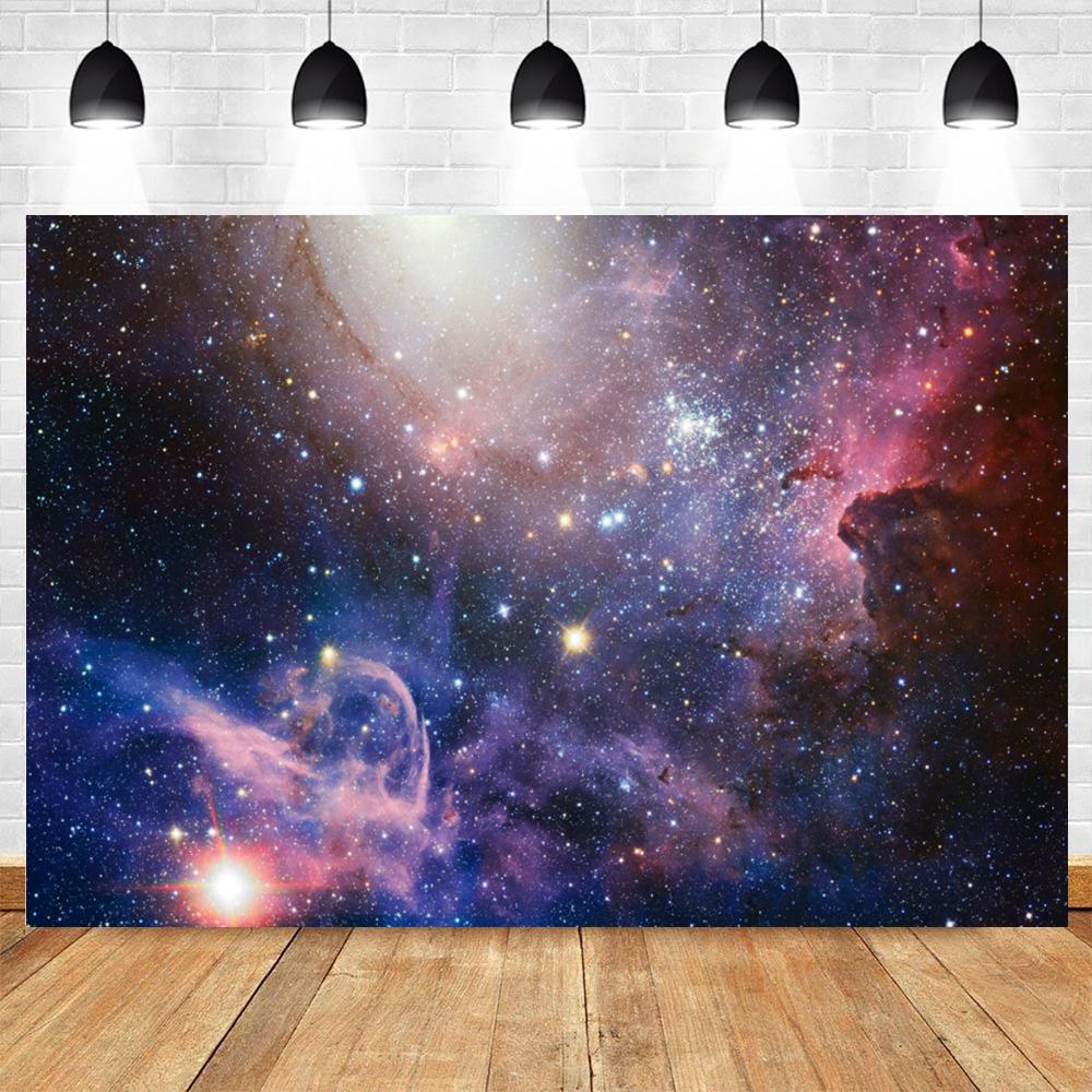 Cosmic Galaxy Backdrop Starry Sky Milky Way Stars Universe Space Theme Photo Background Baby Shower Birthday Party Decor Banner