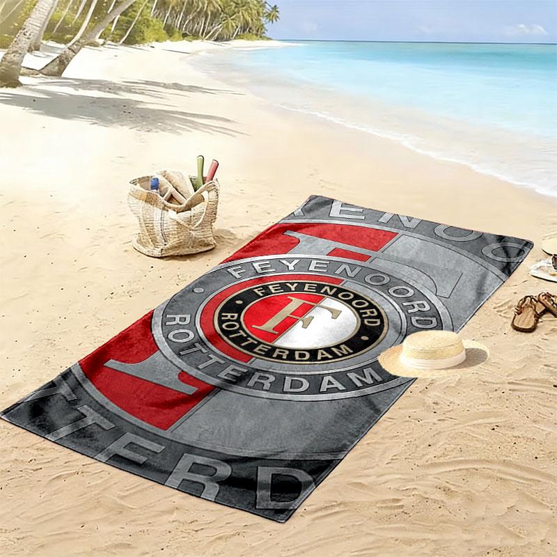 Toalla de Playa Estampada Feyenoord, Toalla Grande Suave de Secado Rápido para Playa, Camping, Natación