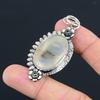 Natural Montana Agate Gemstone 925 Sterling Silver Pendant Flower For Girls