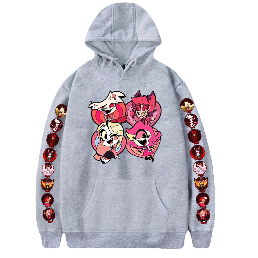 Anime Hazbin Hotel Men Women Hoodies Autumn Casual Pullover Sweats Hoodie Fashion Hazbin Hotel Cosplay Sweatshirts Hip Hop Sweatshirt Clothes