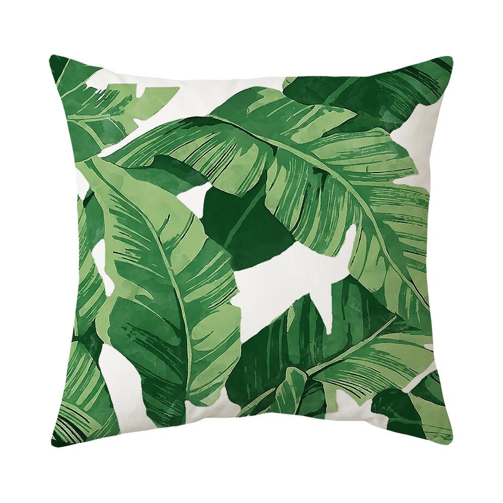 Pillow Nordic Plant Print Pillow Home Sofa Bedside Cushion Square Pillow Case