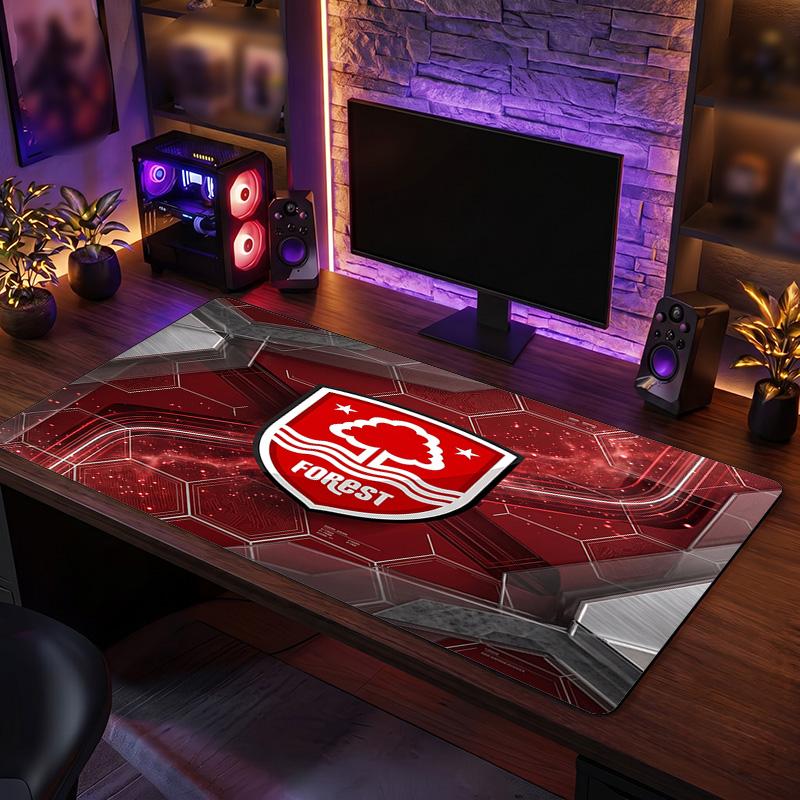 Nottingham Forest Fußball Druck Großes Mauspadd, Anti-Rutsch Erweitertes Gaming Schreibtischmatte für Büro Zuhause
