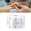 300 Pcs Nail Forms   Length Self Adhesive Nail Extension Stickers Holographic with Clear Alignment Lines
