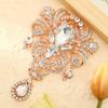 Crystal Pendant Brooch, Stylish and Exaggerated Corsage Accessory Pin, Court Brooch