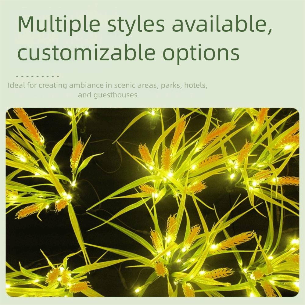 7 Heads Design Solar Powered Light Ground Plug Solar Powered Wheat Ear Light Rice Lamp Style Decorative Lighting LED Solar Lamp