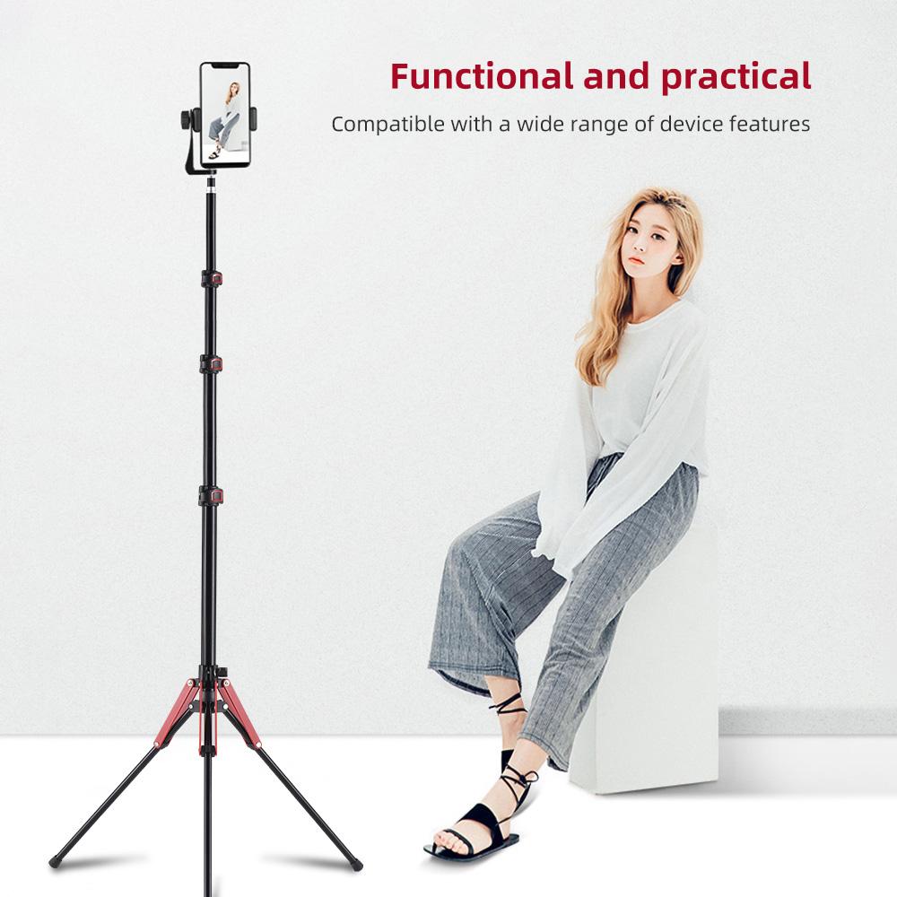 189cm/74.4in Trepied Reglabil Stativ Stativ Lumină Video Aliaj Aluminiu Material 3 Secțiuni Reglabile