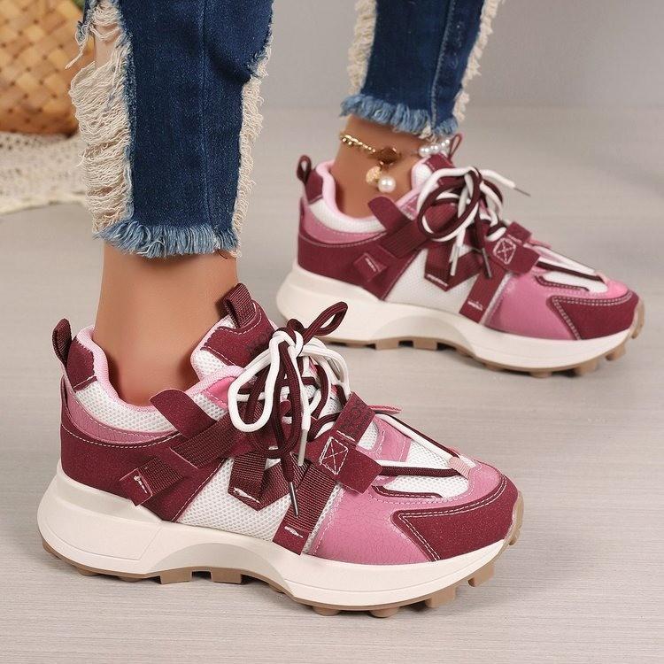 Fashion Women Sneakers Tennis Sneakers Fashion New Colorful Lace Up Leisure Platform Running Shoes Outdoor Comfortable Casual Shoes