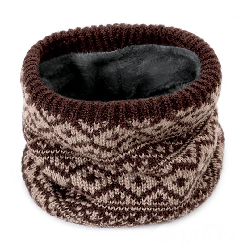Winter velvet neck cover for outdoor riding, warm and cold neck protector, neck ring, wool knitted scarf for men
