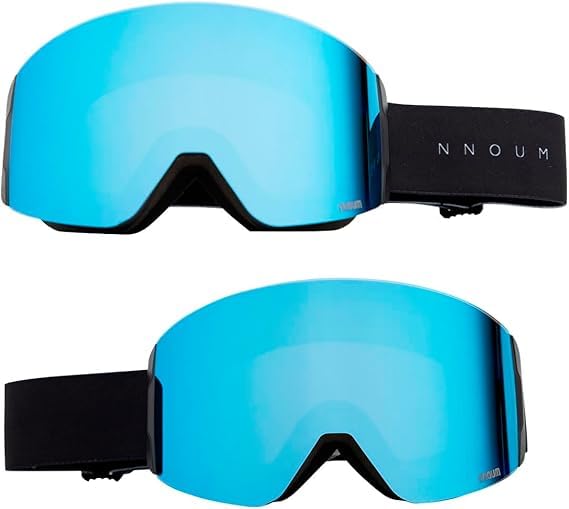 NNOUM Ski Goggles for Men and with Spare Asian Eyeglass Storage Pouch Included Women, Anti-Fog, Lenses, A+ Fit, NN24EFGG01, Compatible,