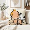art dog comic soft pillowcase cute t-t-T-Tin-tinES-S-S fun Sofa Home S-S-SnowyS Living Room Decor bed hogar pillowcover gift