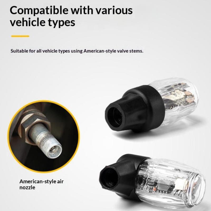 2/4Pcs Auto Shining Bike Moto Wheel Tire Tyre Light Hub Lamp Air Valve Stem Led Light With Cap Cover Car Styling Light
