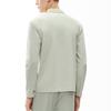 FILA Solid Color Sports Knit Long Sleeve Polo Shirt Men tops Light-Green F11M212201FLG