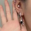 New Design Metal Cross Star Earrings Sweet Cool Black Zircon Heart Earrings for Women Young Girl Trend Personality Jewelry
