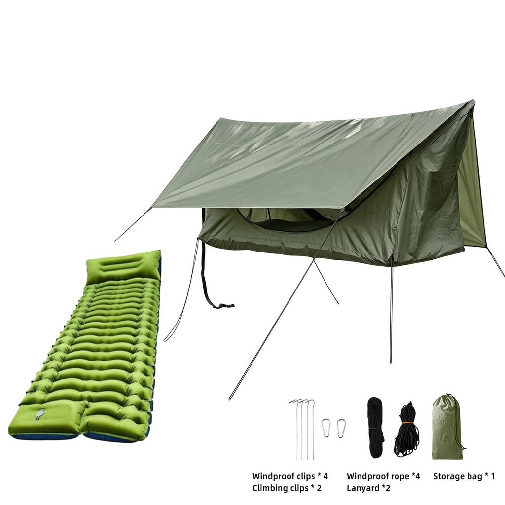 Zipper Mosquito Net Breathable Hanging Chair Adult Mountain Hiking Hammock Insect Proof Suspended Bed with Inflatable Cushion