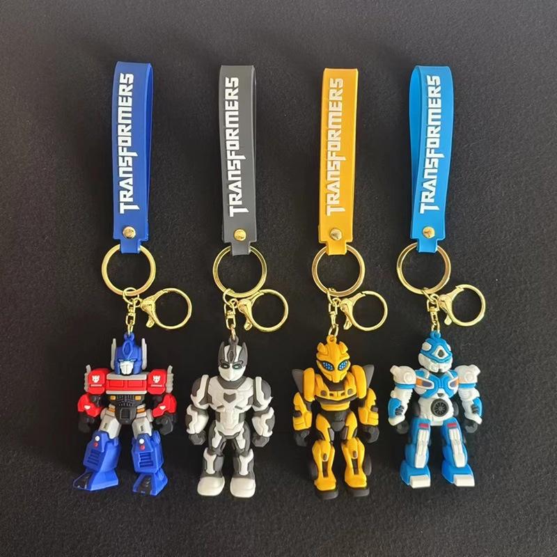 New Transformers Keychain Cartoon Pvc Optimus Prime Figure Bag Pendant Wholesale