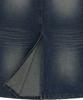 Teulimingbeodeu Front Yoke Denim Long Skirt [ Dark Blue ]