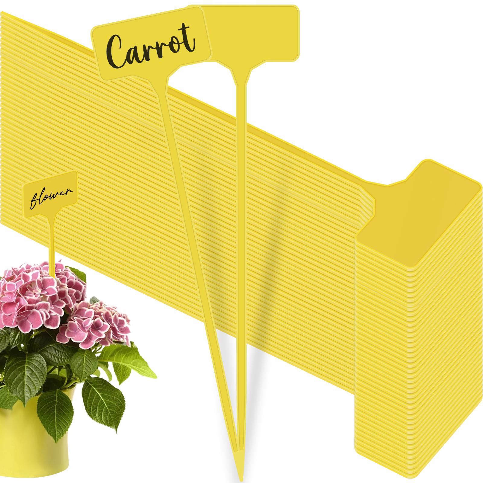 

50/100Pcs Garden Plant Labels Plastic Waterproof T-Type Plant Tags Reusable Plant Name Tags for Garden Farmland Greenhouse