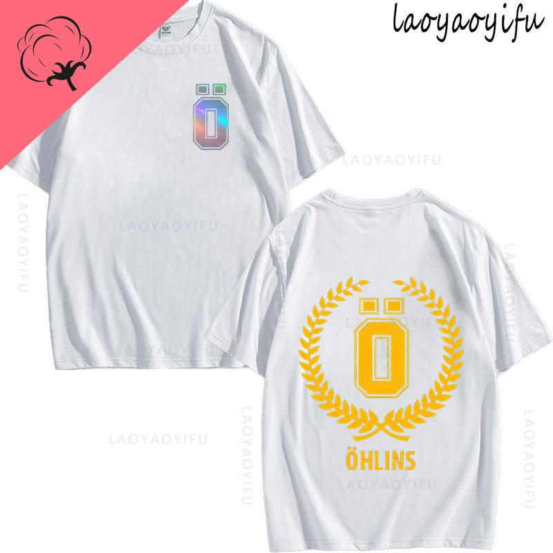 Ohlins Thema 100% Baumwolle Sommer Mode Herren O-Ausschnitt T-Shirt Hipster Herren T-Shirt Streetwear Oberteil Federung Auto Motorrad Sport Rennen