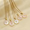 2026 Fashion Twelve Constellation Necklace Women's Simple Round Gold Constellation Necklace Pendant