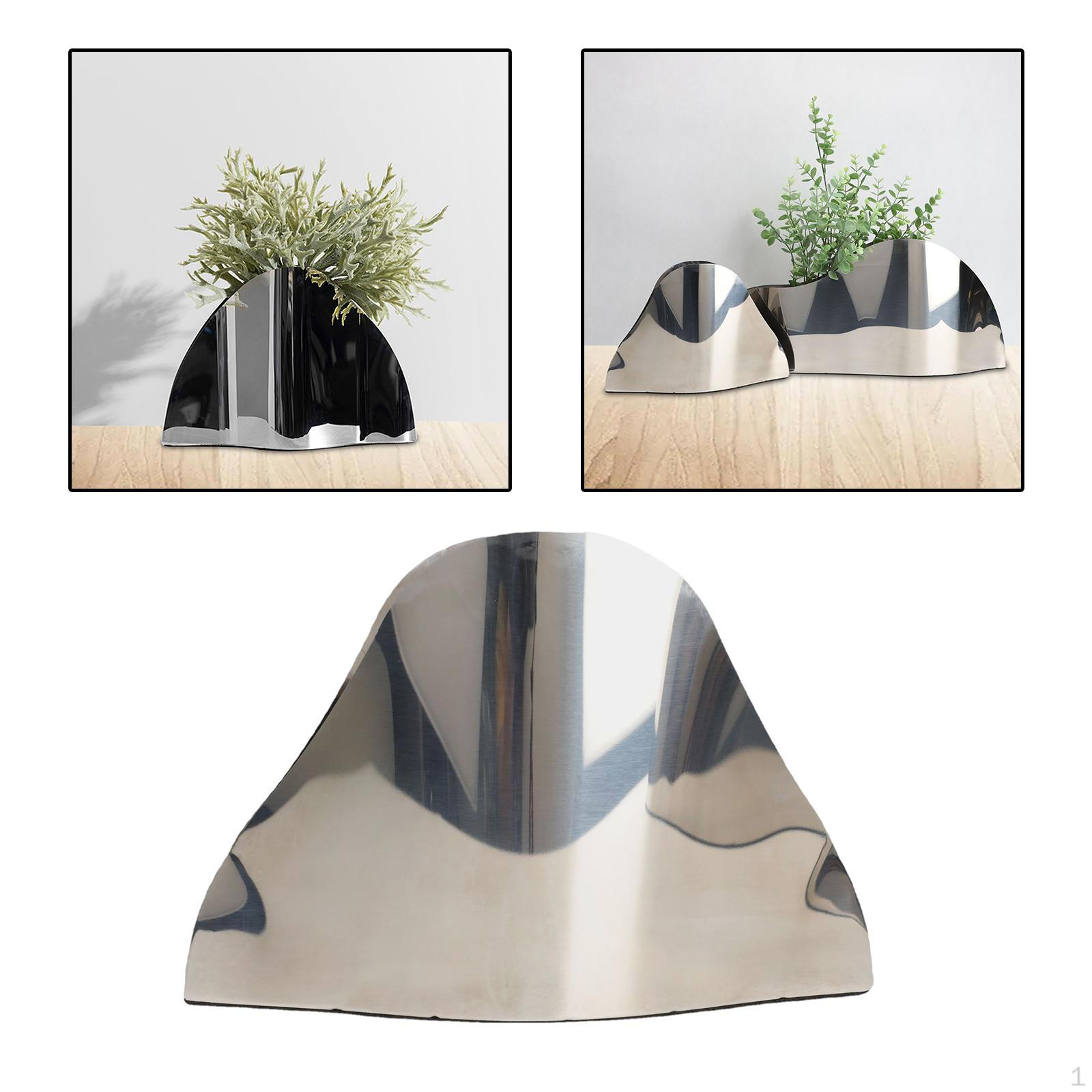 

Elegant Table Centerpiece, Stainless Steel Decorative Vase for Home Decor Small