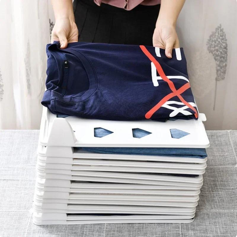 T Shirt Folding Board Stackable Clothes Organizer Clothing Dividers For Wardrobe Closet Home Daily Use Clothing Storage Supplies