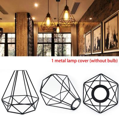 Nordic Metal Geometric Pendant Chandelier Ceiling Light Shade Retro Lamp Shades